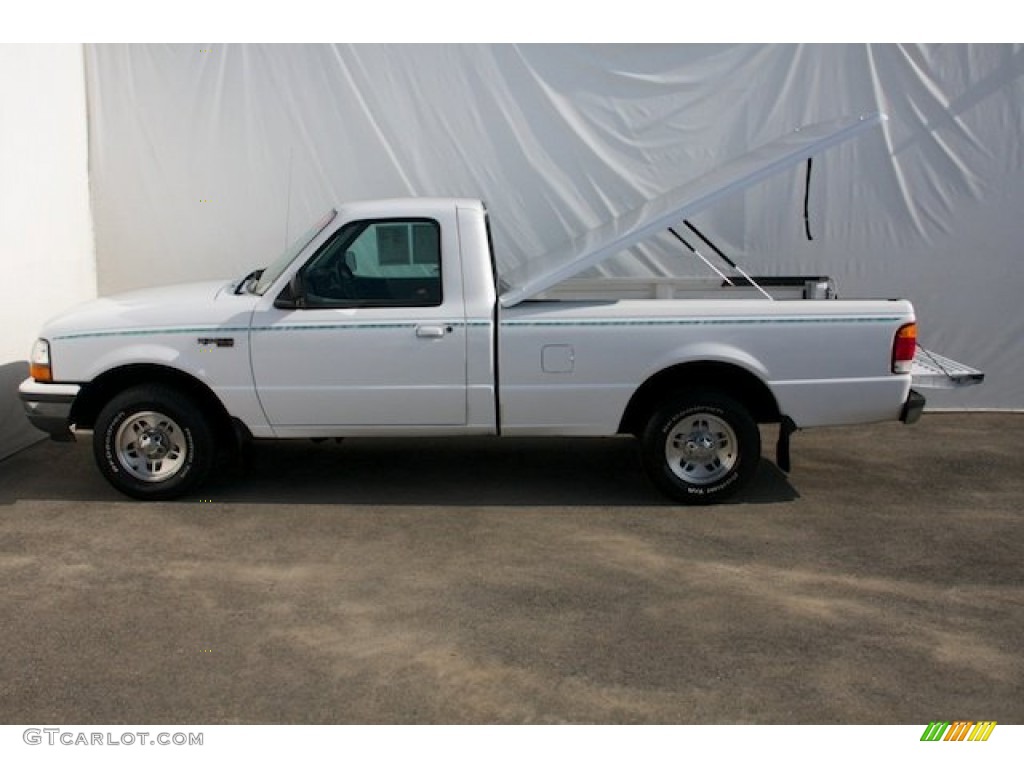 1998 Ranger XLT Regular Cab - Oxford White / Medium Graphite photo #9