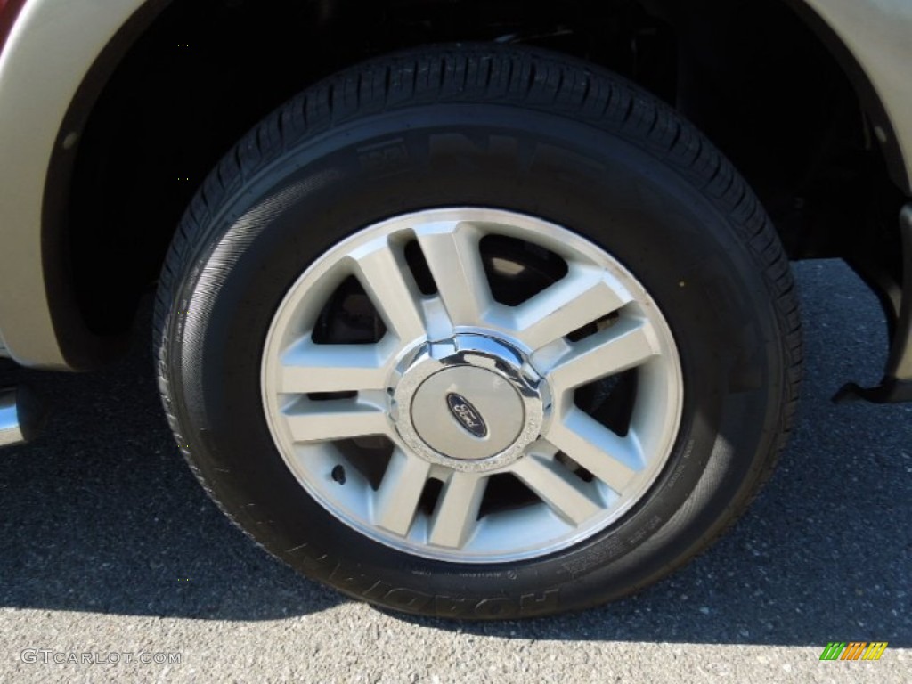 2004 F150 Lariat SuperCrew - Dark Toreador Red Metallic / Tan photo #28