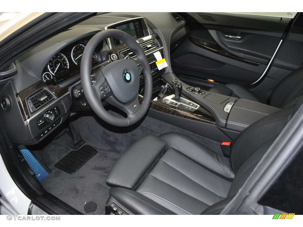 Black Interior 2013 BMW 6 Series 650i Gran Coupe Photo #73940704
