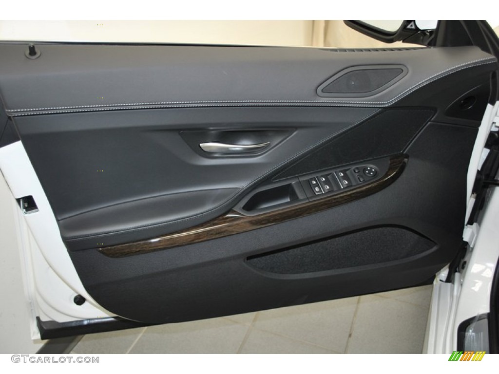 2013 BMW 6 Series 650i Gran Coupe Black Door Panel Photo #73940745
