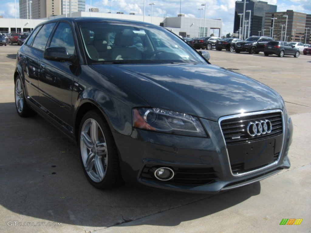 2011 A3 2.0 TFSI quattro - Meteor Gray Pearl Effect / Light Grey photo #1