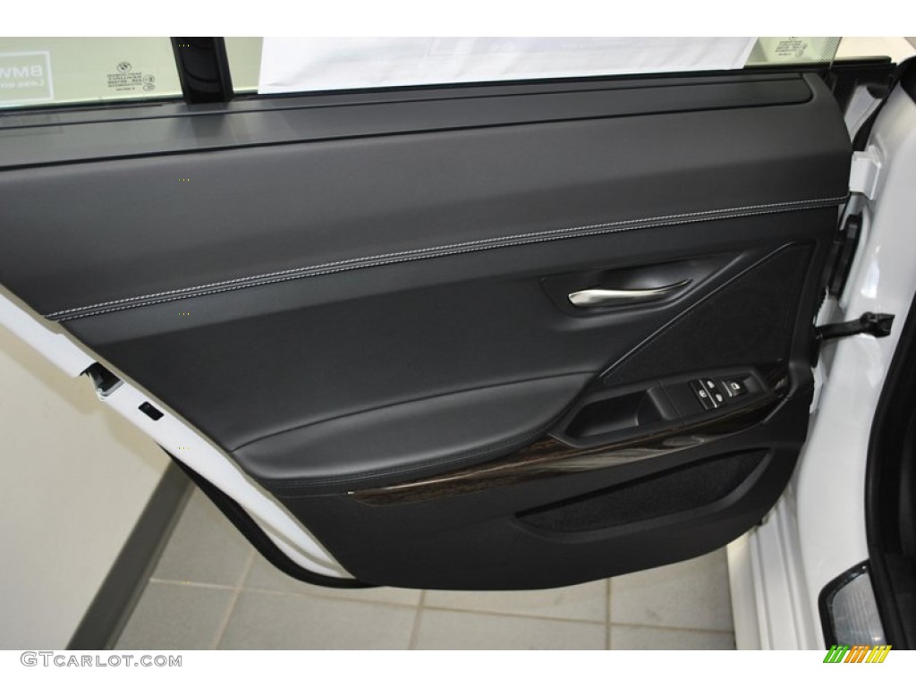2013 BMW 6 Series 650i Gran Coupe Black Door Panel Photo #73940996
