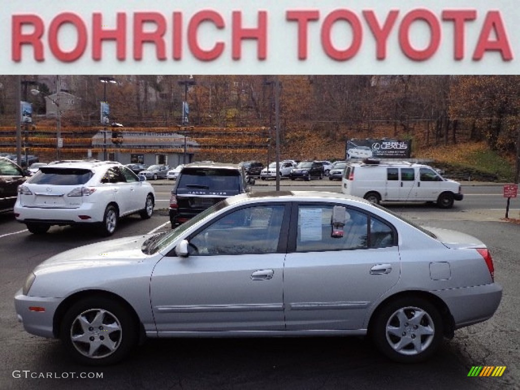 2004 Elantra GLS Sedan - Sterling Silver / Gray photo #1