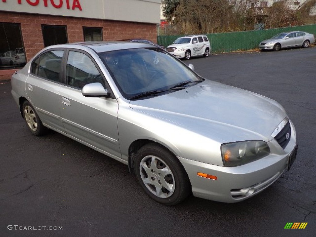 2004 Elantra GLS Sedan - Sterling Silver / Gray photo #3