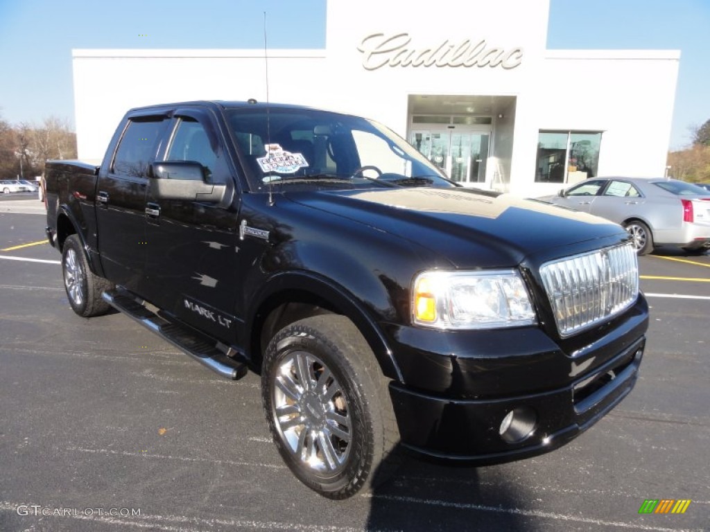 2008 Mark LT SuperCrew 4x4 - Black / Black/Dove Grey Piping photo #4