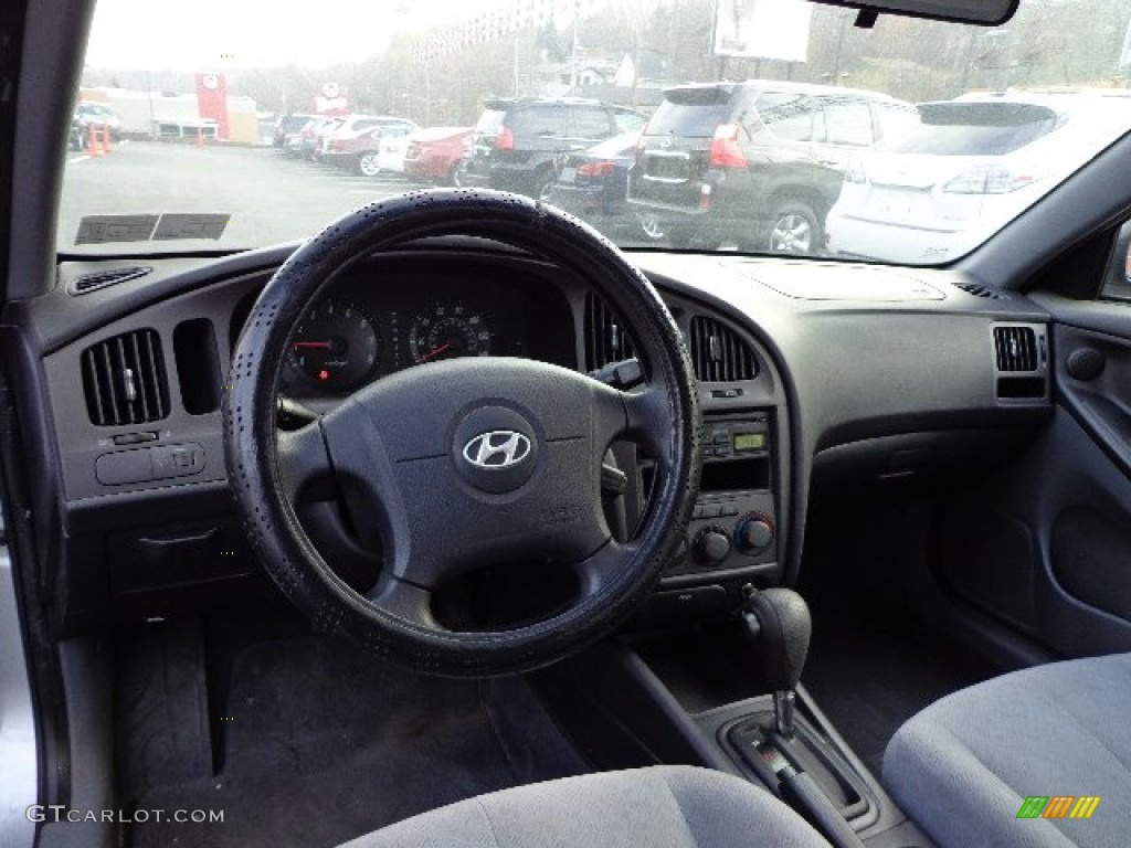2004 Elantra GLS Sedan - Sterling Silver / Gray photo #6