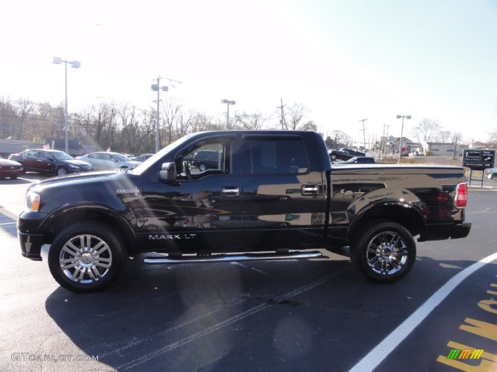 2008 Mark LT SuperCrew 4x4 - Black / Black/Dove Grey Piping photo #9