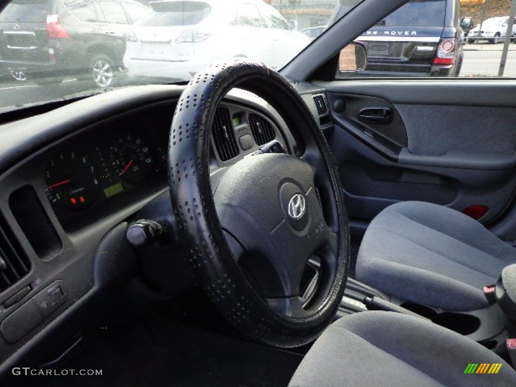 2004 Elantra GLS Sedan - Sterling Silver / Gray photo #18