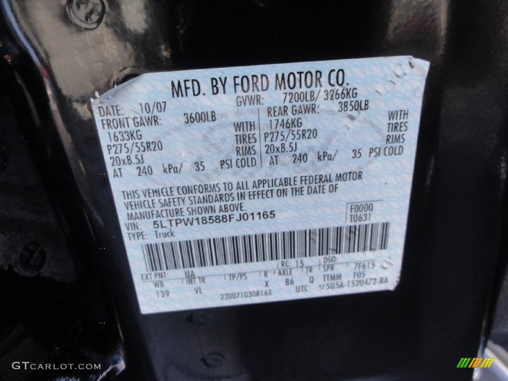 2008 Lincoln Mark LT SuperCrew 4x4 Color Code Photos