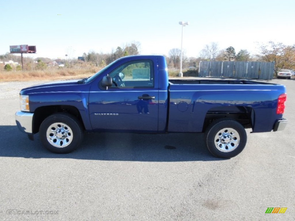 2013 Silverado 1500 Work Truck Regular Cab - Blue Topaz Metallic / Dark Titanium photo #3