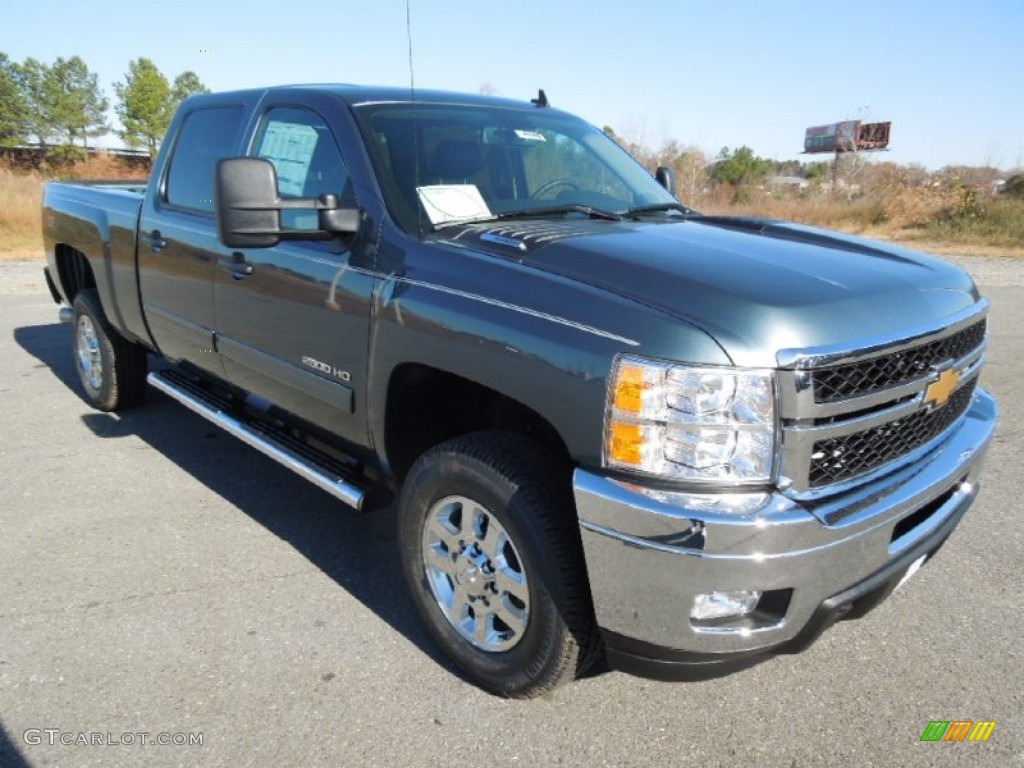 2013 Silverado 2500HD LT Crew Cab 4x4 - Blue Granite Metallic / Ebony photo #2