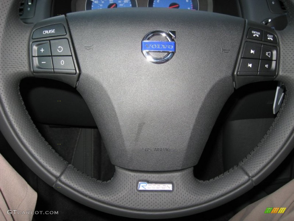 2013 Volvo C30 T5 Polestar Limited Edition R-Design Off Black/Calcite Steering Wheel Photo #73945823
