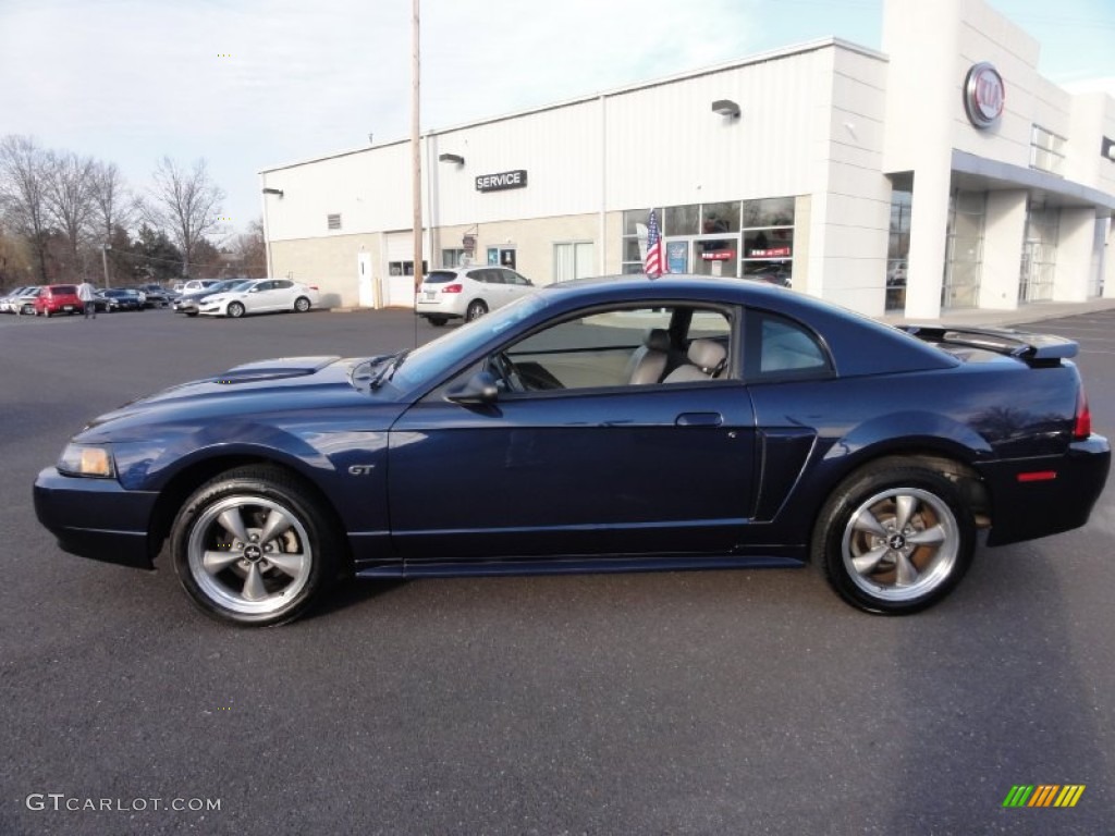 2001 Mustang GT Coupe - True Blue Metallic / Medium Parchment photo #9