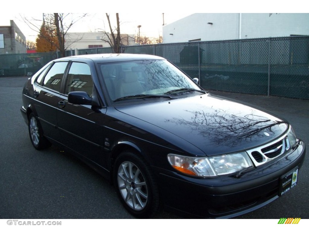 2002 9-3 SE Sedan - Midnight Blue Metallic / Sand Beige photo #7