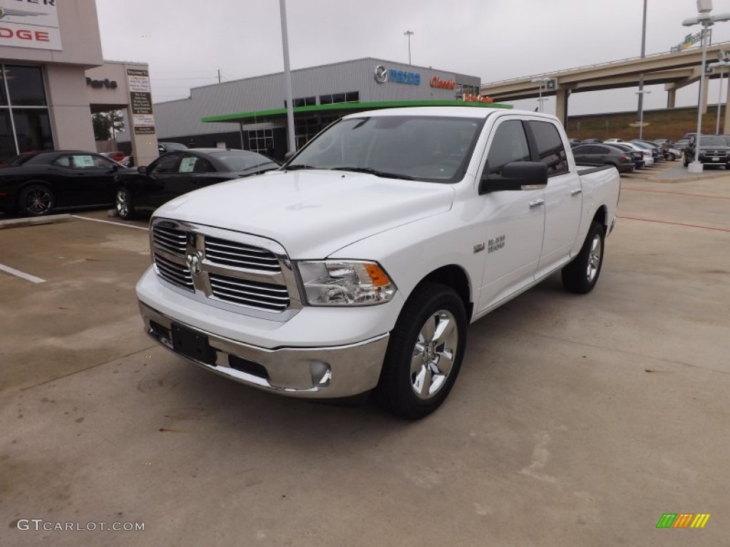 2013 1500 SLT Crew Cab 4x4 - Bright White / Canyon Brown/Light Frost Beige photo #1