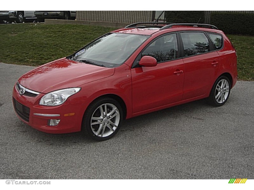 2010 Elantra Touring SE - Chilipepper Red / Black photo #1