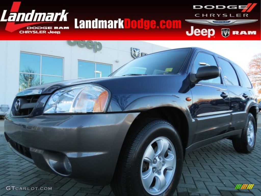 2004 Tribute LX V6 - Calypso Blue Metallic / Dark Flint Grey photo #1