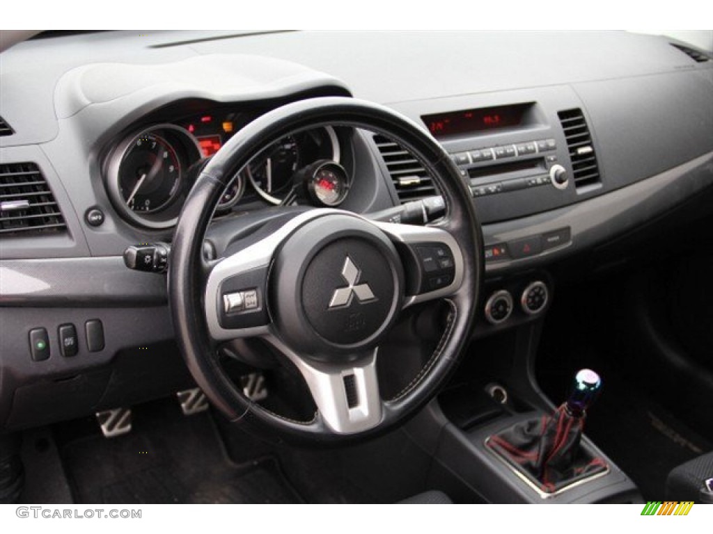 2008 Mitsubishi Lancer Evolution GSR Black Dashboard Photo #73948358