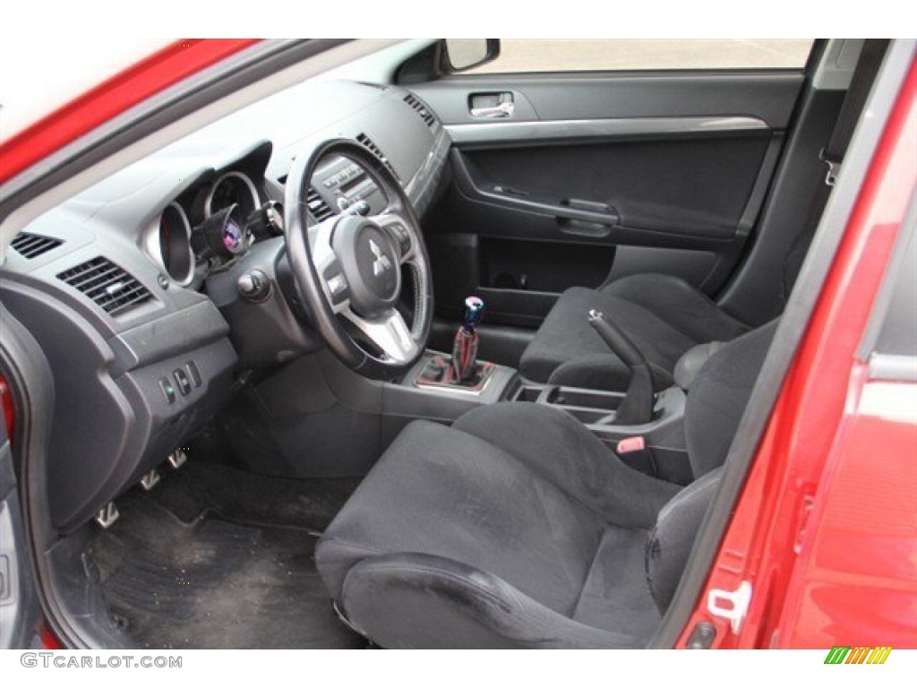 Black Interior 2008 Mitsubishi Lancer Evolution GSR Photo #73948376