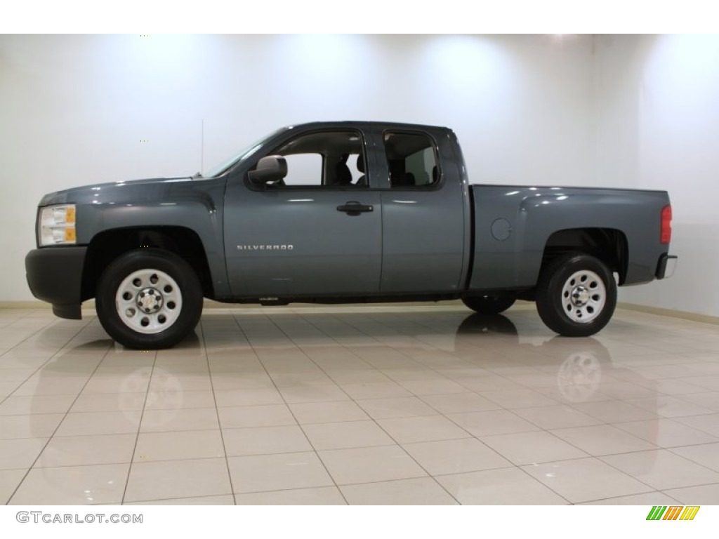 2011 Silverado 1500 Extended Cab - Blue Granite Metallic / Dark Titanium photo #4