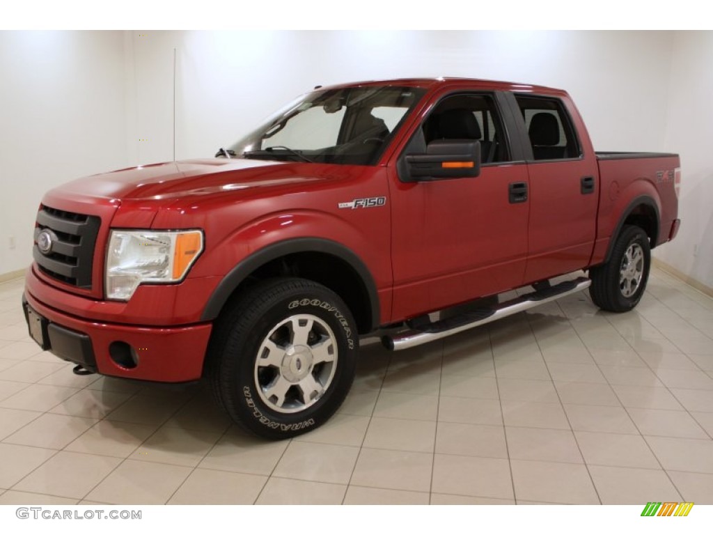2010 F150 FX4 SuperCrew 4x4 - Red Candy Metallic / Black photo #3
