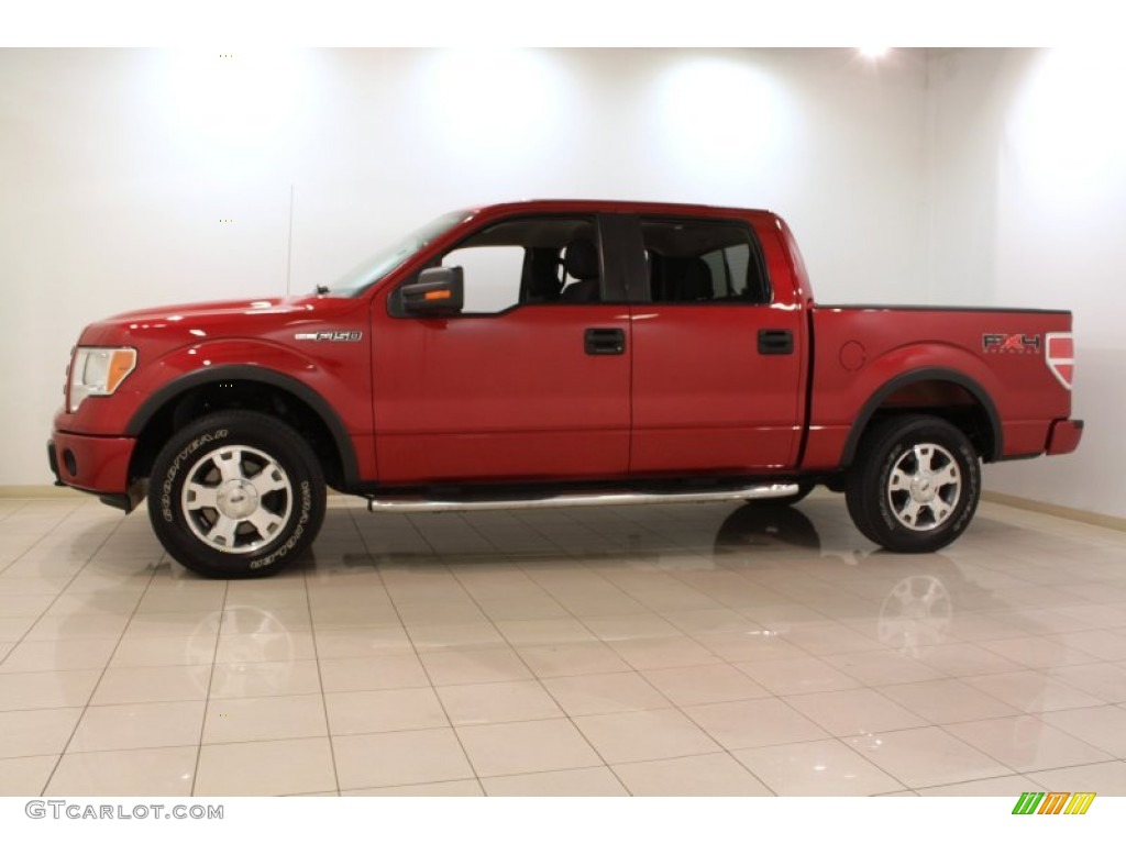 2010 F150 FX4 SuperCrew 4x4 - Red Candy Metallic / Black photo #5