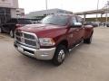 2012 Deep Cherry Red Crystal Pearl Dodge Ram 3500 HD Laramie Longhorn Crew Cab 4x4 Dually  photo #1