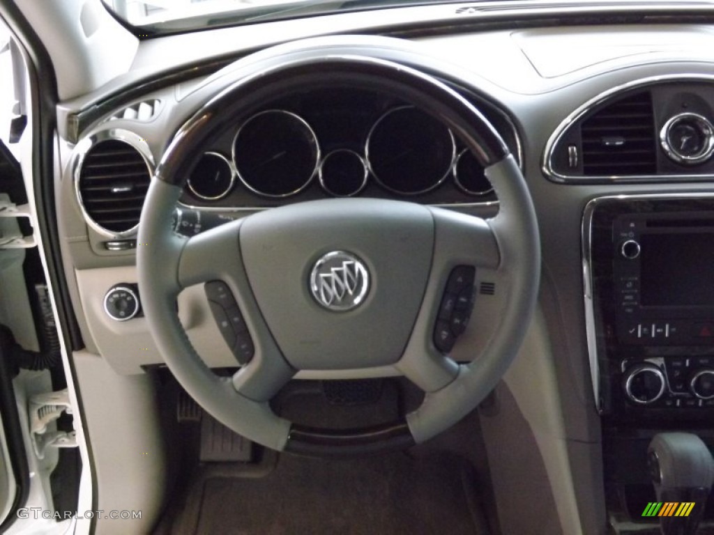 2013 Buick Enclave Convenience Titanium Cloth Steering Wheel Photo #73950944