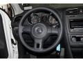 2013 Volkswagen Golf Titan Black Interior Steering Wheel Photo