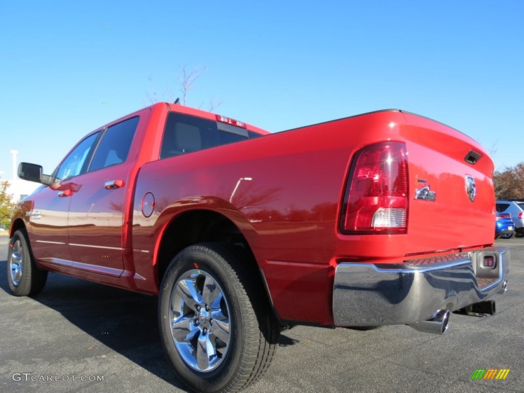 2013 1500 Big Horn Crew Cab - Flame Red / Black/Diesel Gray photo #2