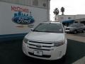 2013 White Platinum Tri-Coat Ford Edge SEL  photo #1