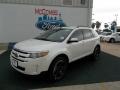 2013 White Platinum Tri-Coat Ford Edge SEL  photo #2