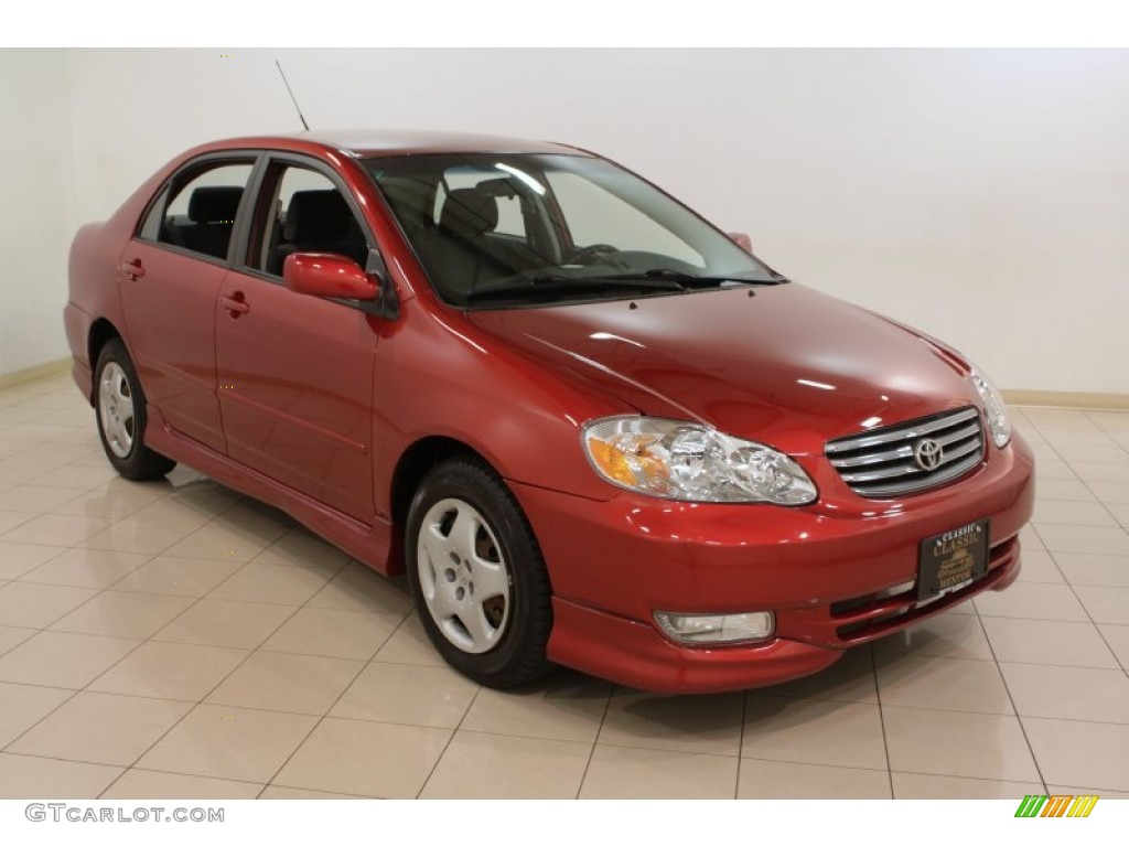 2004 Corolla S - Impulse Red / Black photo #1