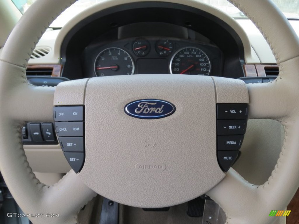 2007 Ford Five Hundred SEL Pebble Steering Wheel Photo #73951949