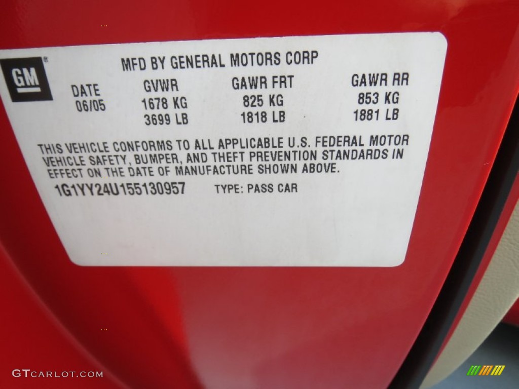 2005 Corvette Coupe - Precision Red / Cashmere photo #38