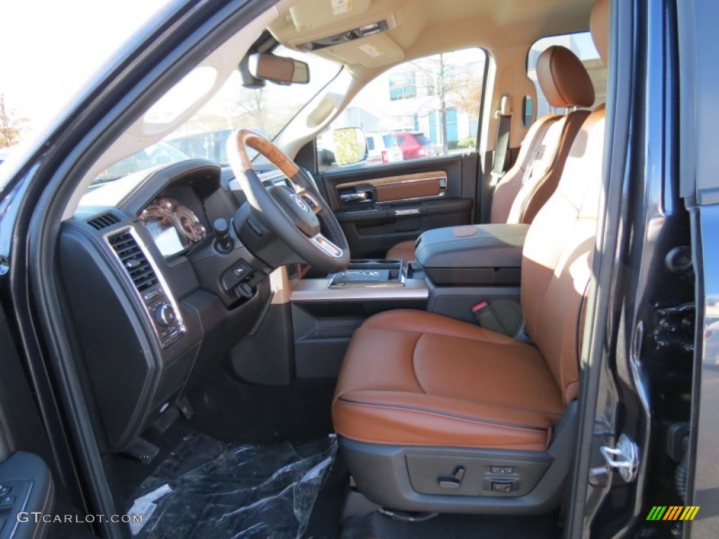 Longhorn Black/Cattle Tan Interior 2013 Ram 1500 Laramie Longhorn Crew Cab 4x4 Photo #73954323