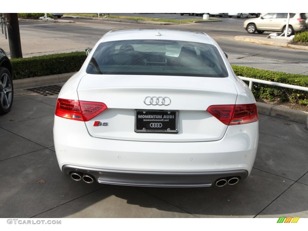 2013 S5 3.0 TFSI quattro Coupe - Glacier White Metallic / Black/Magma Red photo #6