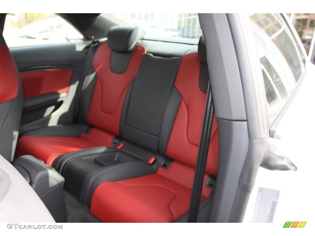 2013 S5 3.0 TFSI quattro Coupe - Glacier White Metallic / Black/Magma Red photo #11