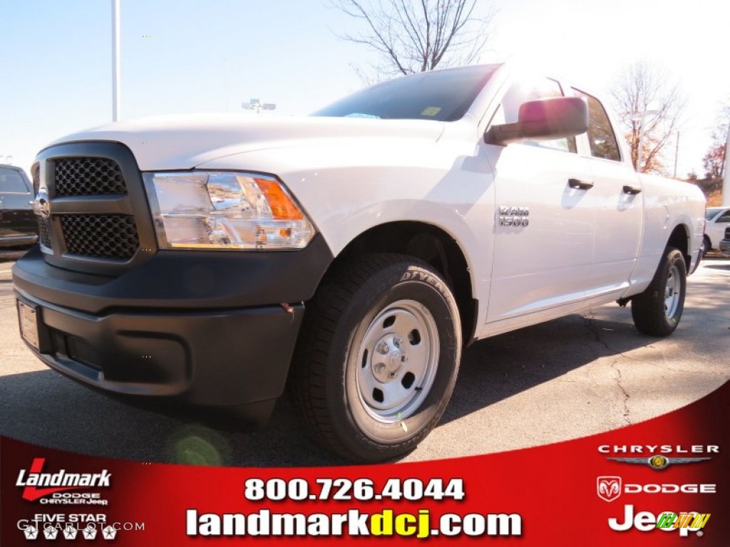 2013 1500 Tradesman Quad Cab - Bright White / Black/Diesel Gray photo #1