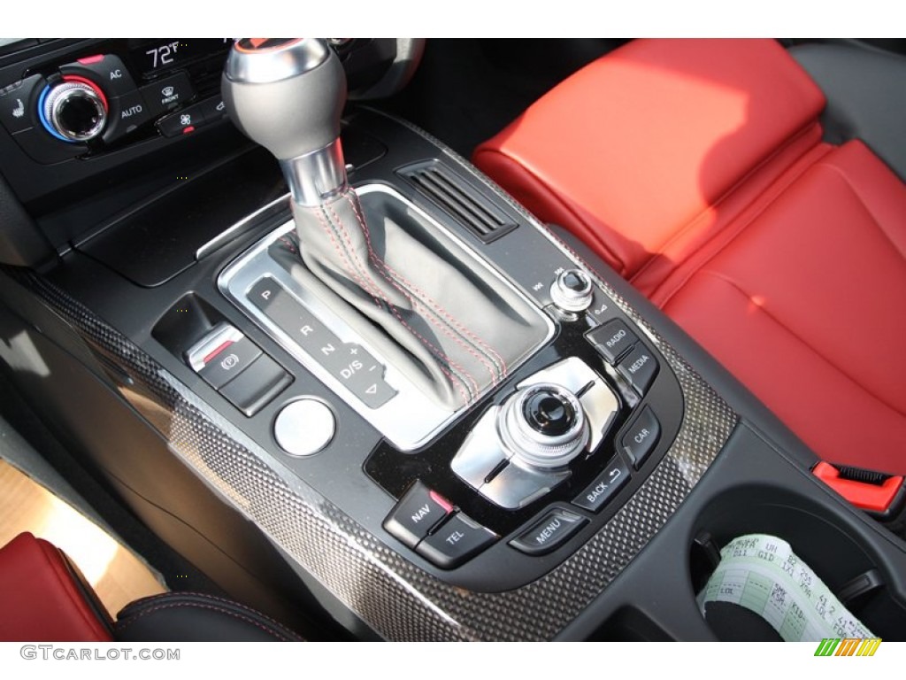 2013 S5 3.0 TFSI quattro Coupe - Glacier White Metallic / Black/Magma Red photo #16