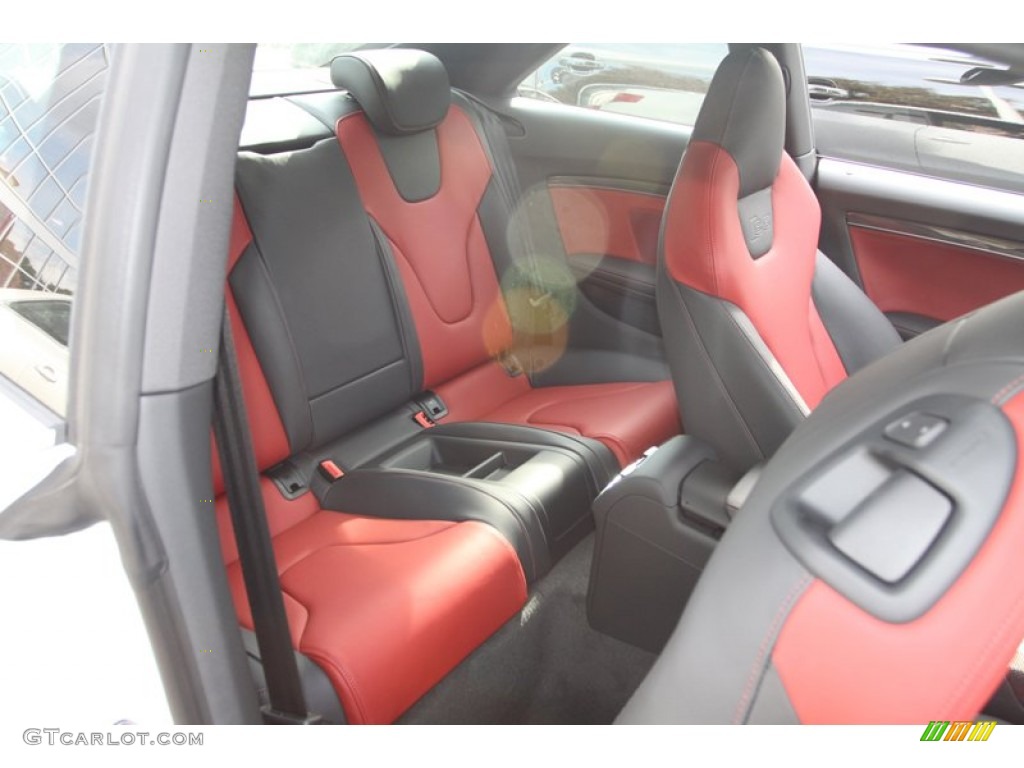 2013 S5 3.0 TFSI quattro Coupe - Glacier White Metallic / Black/Magma Red photo #18