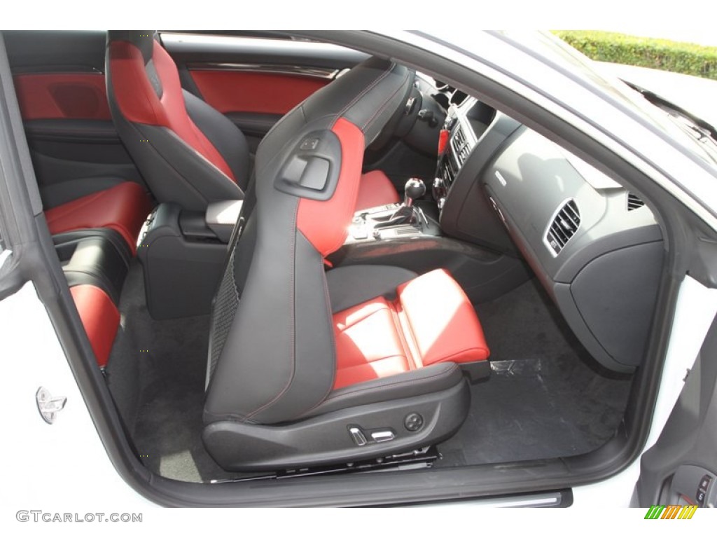 2013 S5 3.0 TFSI quattro Coupe - Glacier White Metallic / Black/Magma Red photo #19