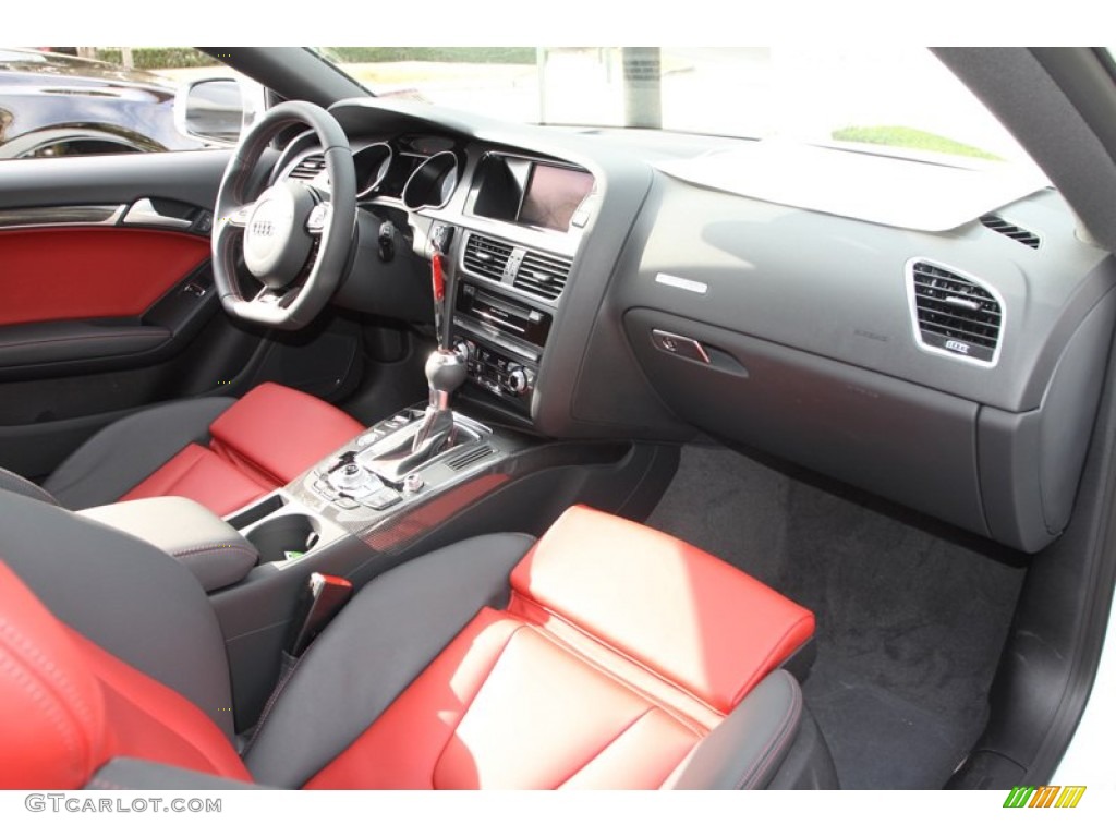 2013 S5 3.0 TFSI quattro Coupe - Glacier White Metallic / Black/Magma Red photo #20