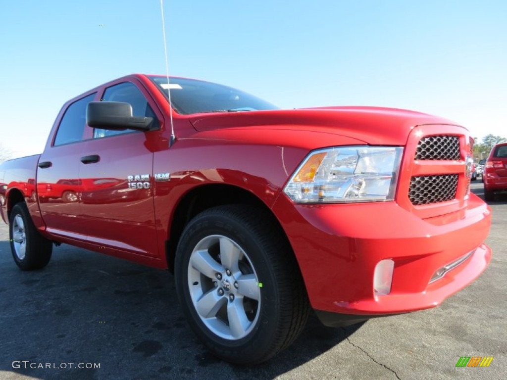 2013 1500 Express Crew Cab - Flame Red / Black/Diesel Gray photo #4