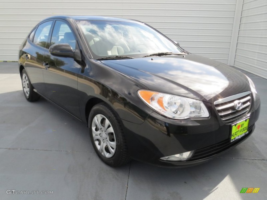 2010 Elantra GLS - Black Pearl / Gray photo #1