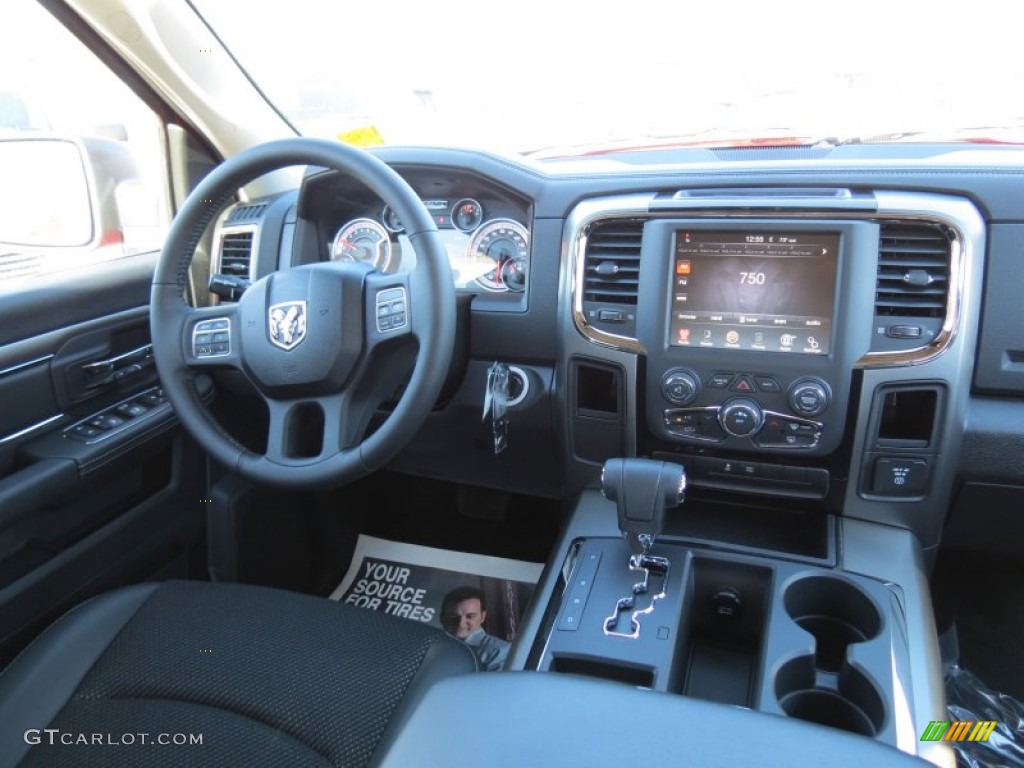 2013 Ram 1500 Sport Crew Cab Black Dashboard Photo #73956857