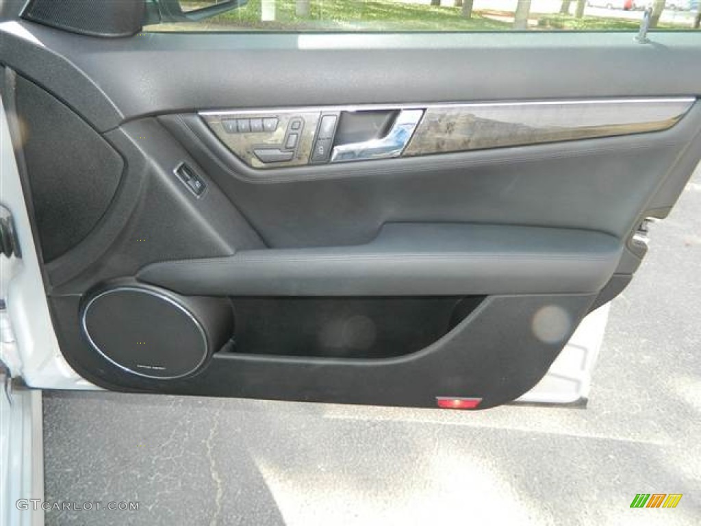 2009 Mercedes-Benz C 63 AMG Black AMG Premium Leather Door Panel Photo #73957310