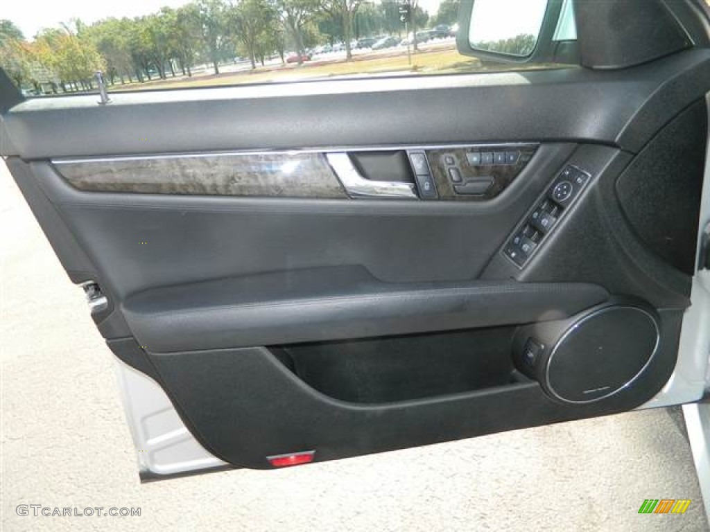 2009 Mercedes-Benz C 63 AMG Black AMG Premium Leather Door Panel Photo #73957409