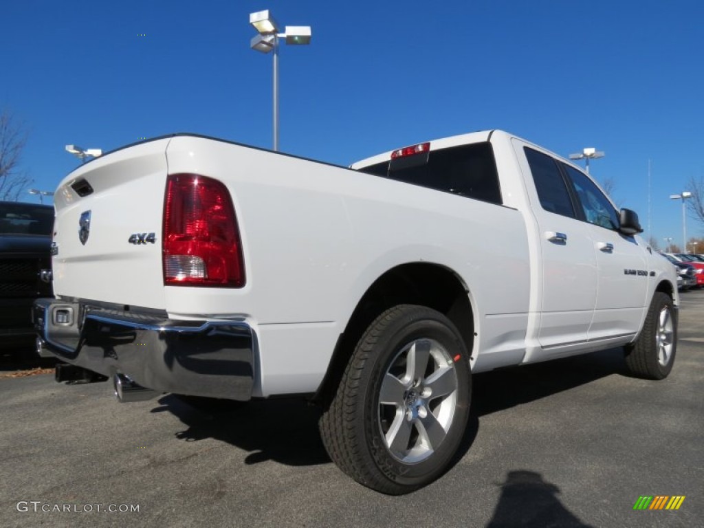 2012 Ram 1500 SLT Quad Cab 4x4 - Bright White / Dark Slate Gray/Medium Graystone photo #3