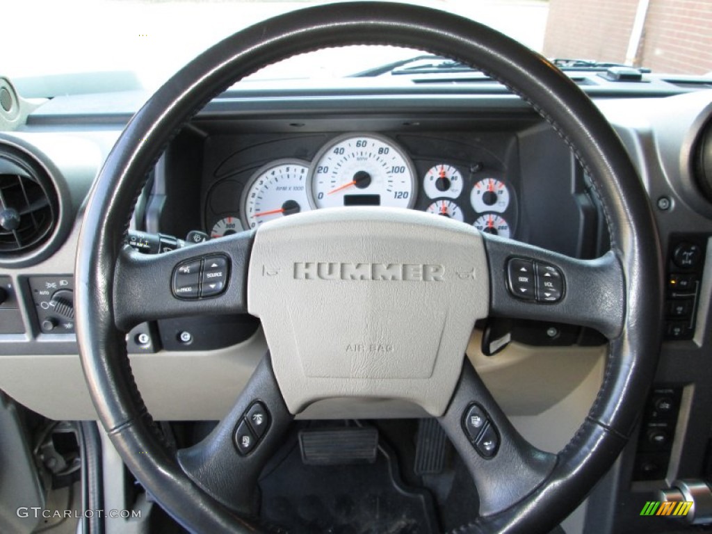 2003 Hummer H2 SUV Wheat Steering Wheel Photo #73961302